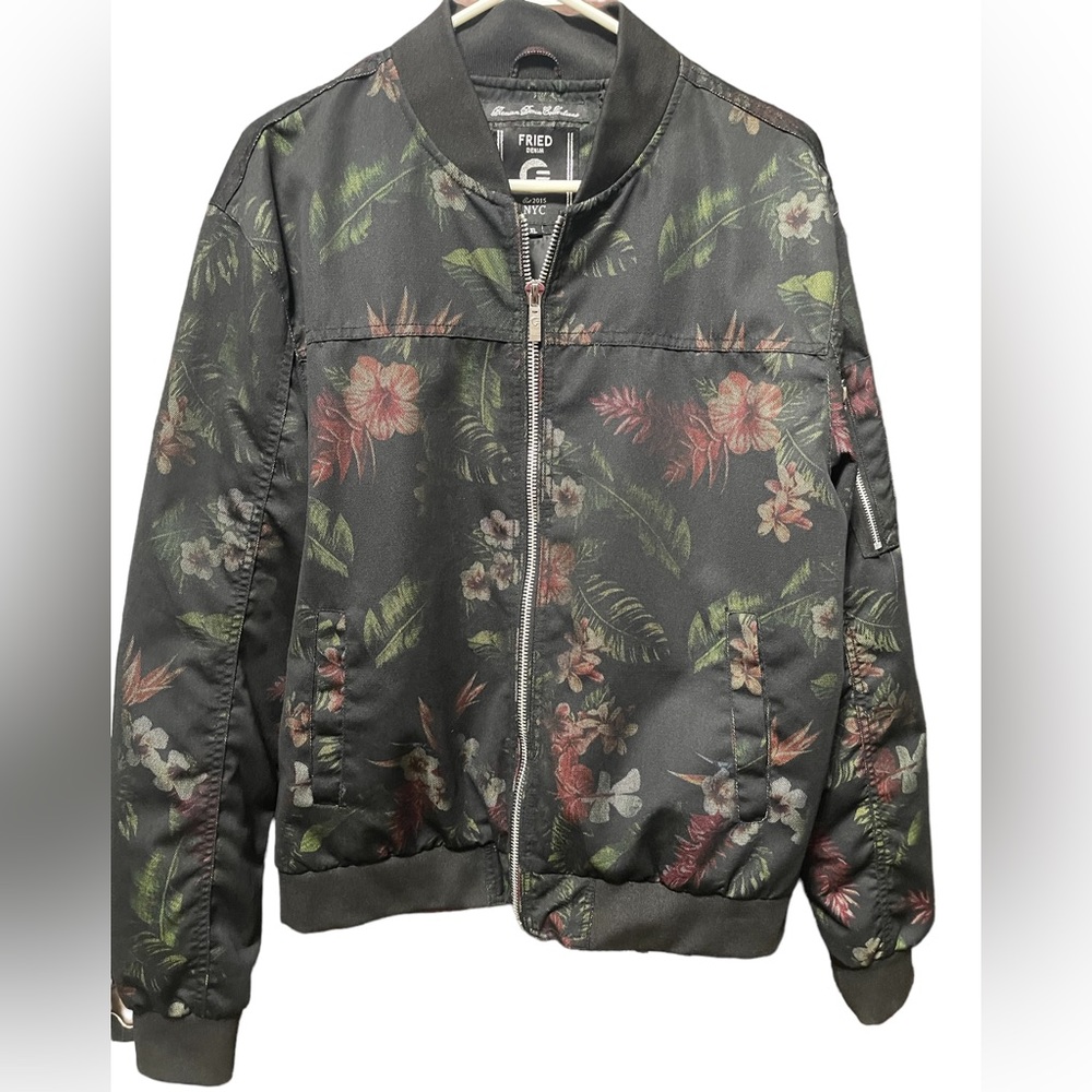 Fried Denim NYC Jacket Floral Bomber. XL